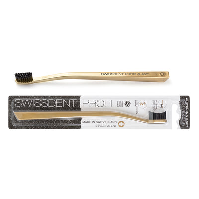 SWISSDENT PROFI WHITENING Toothbrush Active Coal SOFT