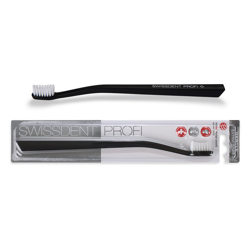SWISSDENT PROFI GENTLE Toothbrush EXTRA-SOFT (black)