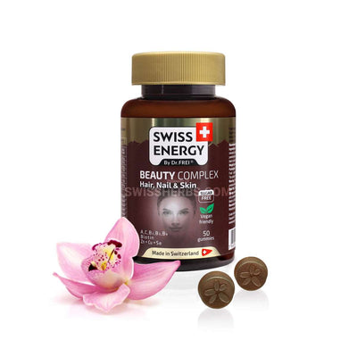 Swiss Energy, BEAUTY COMPLEX, vitamins for hair, nails and skin, 50 gummies