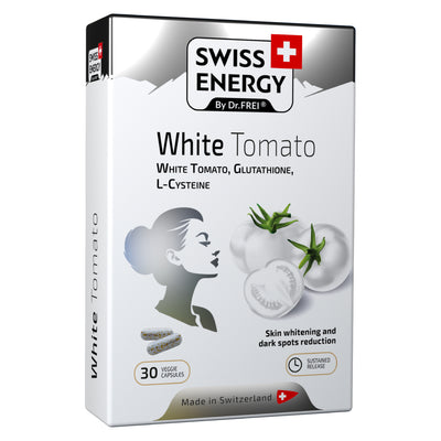 Swiss Energy WHITE TOMATO, 30 Capsules. Skin Whitening and Dark Spots Swiss Herbs Swiss Energy WHITE TOMATO, 30 Capsules. Skin Whitening and Dark Spots Swiss Herbs