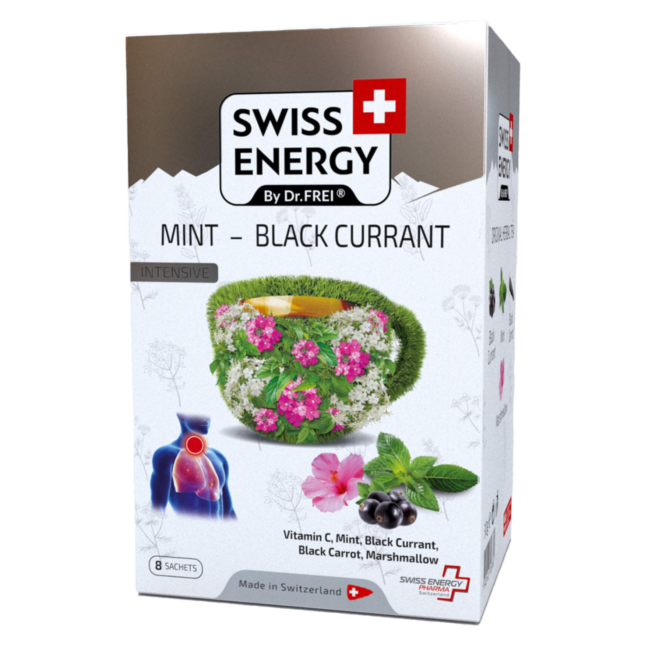 Swiss Tea Rbands SwissEnergy Herbal Tea Mint-Black Currant – Swiss Herbs