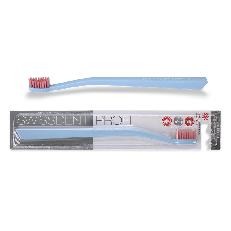 SWISSDENT PROFI GENTLE Toothbrush EXTRA-SOFT (light blue)