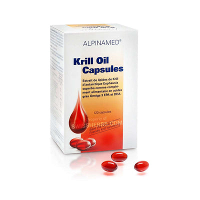 Alpinamed, Krill Oil, OMEGA-3, EPA and DHA fatty acids for the cardiovascular system, 120 capsules
