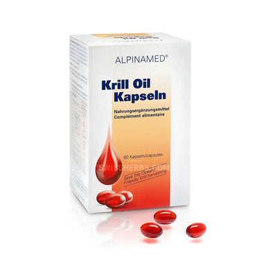 Alpinamed, Krill Oil, OMEGA-3, EPA and DHA fatty acids for the cardiovascular system, 60 capsules