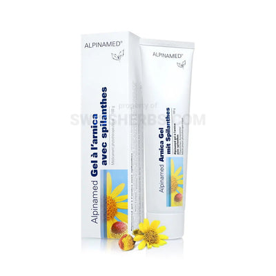 Alpinamed, Arnica Gel with Spilanthes anesthetic, cooling gel for all bruises and sprains, 100 gr.