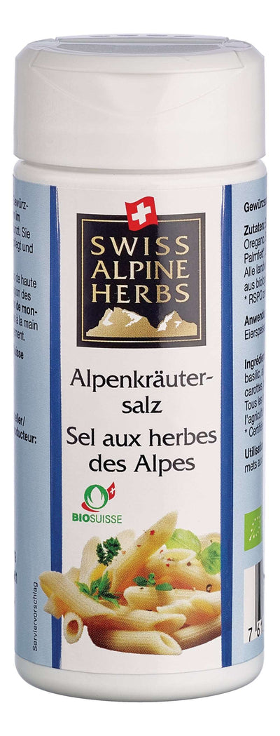 Swiss Alpine Herbs Organic Spice Blend Alpine Herbal Salt, 60g