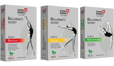 Swiss Energy, il programma segreto di perdita di peso in tre fasi di Ballerina, Disintossicazione fase 1, 14 capsule vegetali