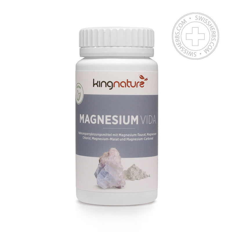 Kingnature Magnesium Vida органичен магнезий за подкрепа на мускулите и нервната система, 60 капсули