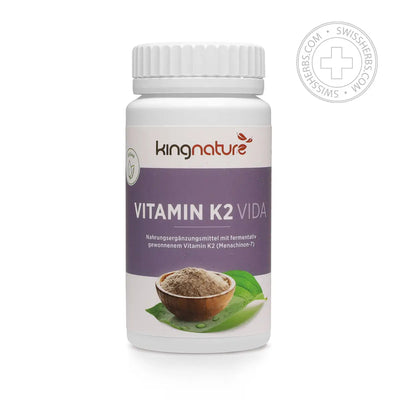 Kingnature Vitamin K2 Vida vitamin K2 til knoglesundhed og blodpropper, 120 kapsler