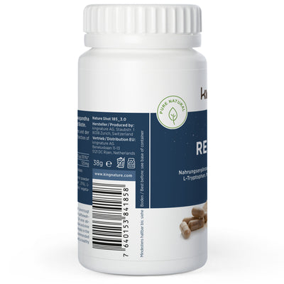 Kingnature Relax Vida, estratto di ashwagandha e proteine del latte idrolizzate per il supporto del sistema nervoso e della funzione mentale, 60 capsule
