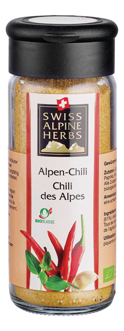 Swiss Alpine Herbs Organic Spice Blend Alpine Chili, 40g