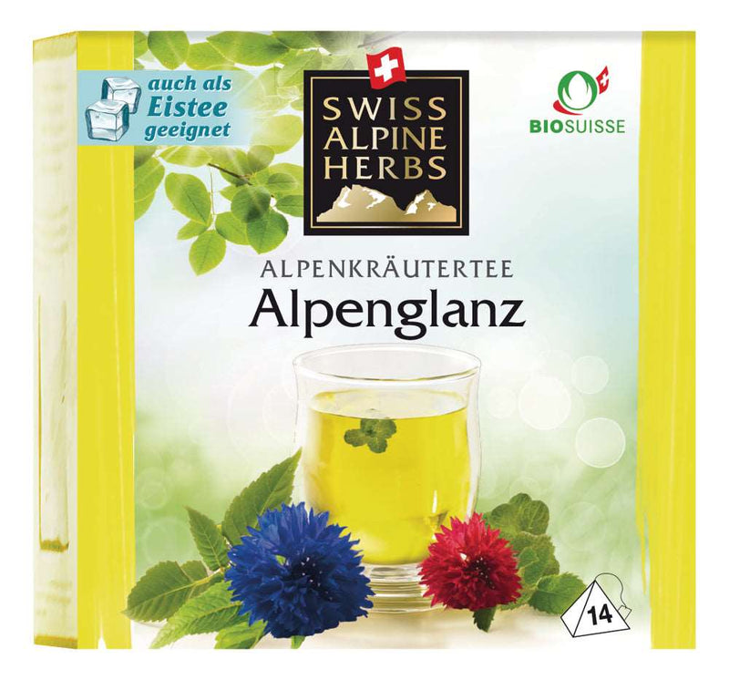Swiss Alpine Herbs Organic Spice Blend Herbal Tea Alpine Glamour, 14x1g