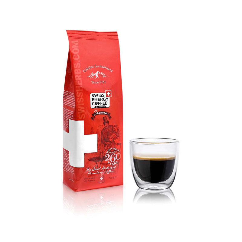 Swiss Energy Coffee Crema ground coffee 90% Arabica, 10% Robusta 250 gr.