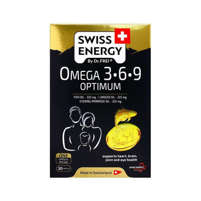 Swiss Energy, Omega-3-6-9 OPTIMUM, balanced omega fatty acid complex, 30 capsules