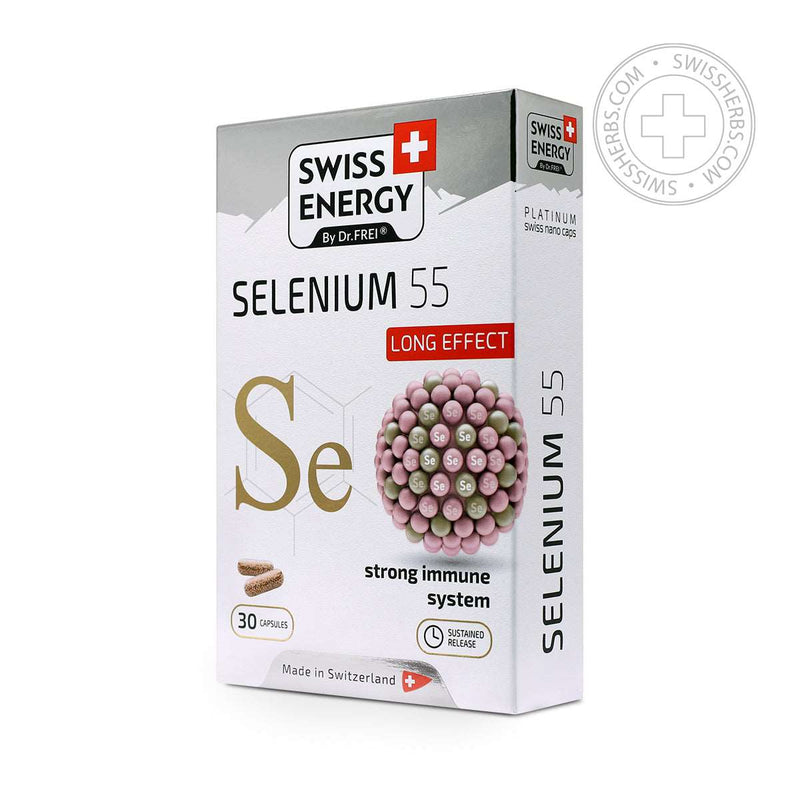 Swiss Energy, SELENIUM 55, selenium for the immune system and thyroid gland, 30 herbal capsules