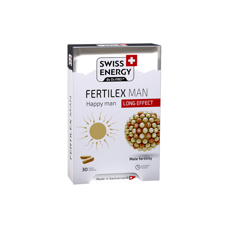 Swiss Energy, FERTILEX MAN, complex for male fertility and spermogenesis, 30 sustained-release capsules