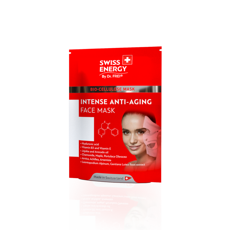 Swiss Energy, Intensive anti-aging face mask with hyaluronic acid + vitamins B3, E + omega 3,6 +jojoba and apricot kernel oils