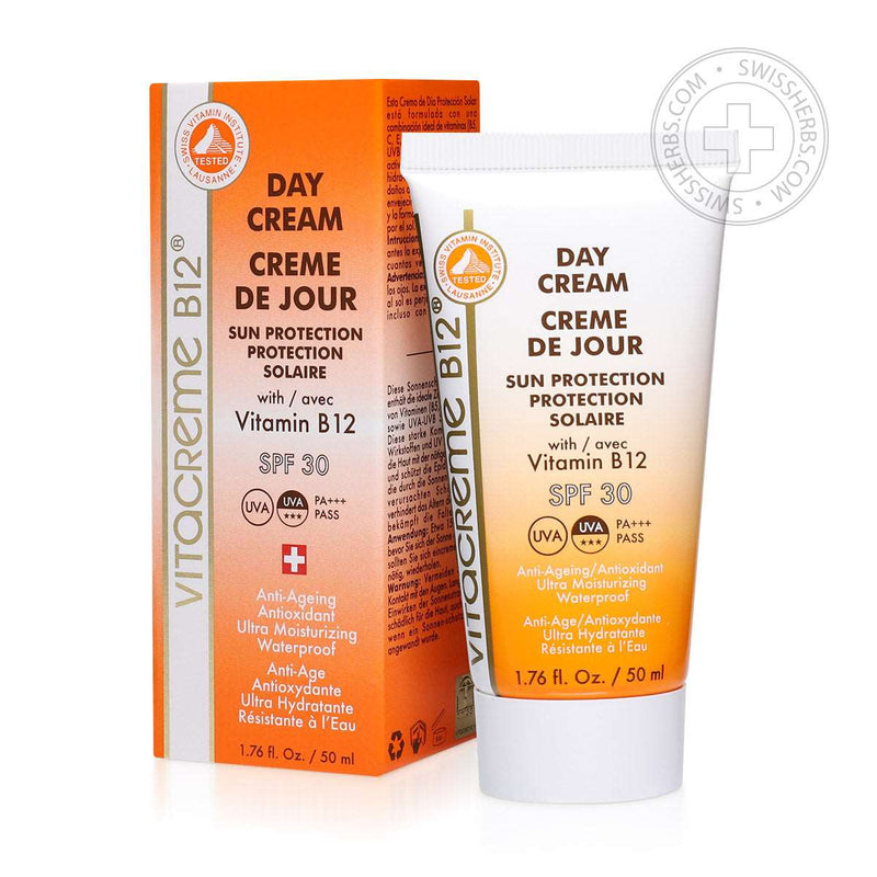 Vitacreme B12 Daytime Sunscreen anti-ageing water-resistant cream SPF30+++, 50 ml.