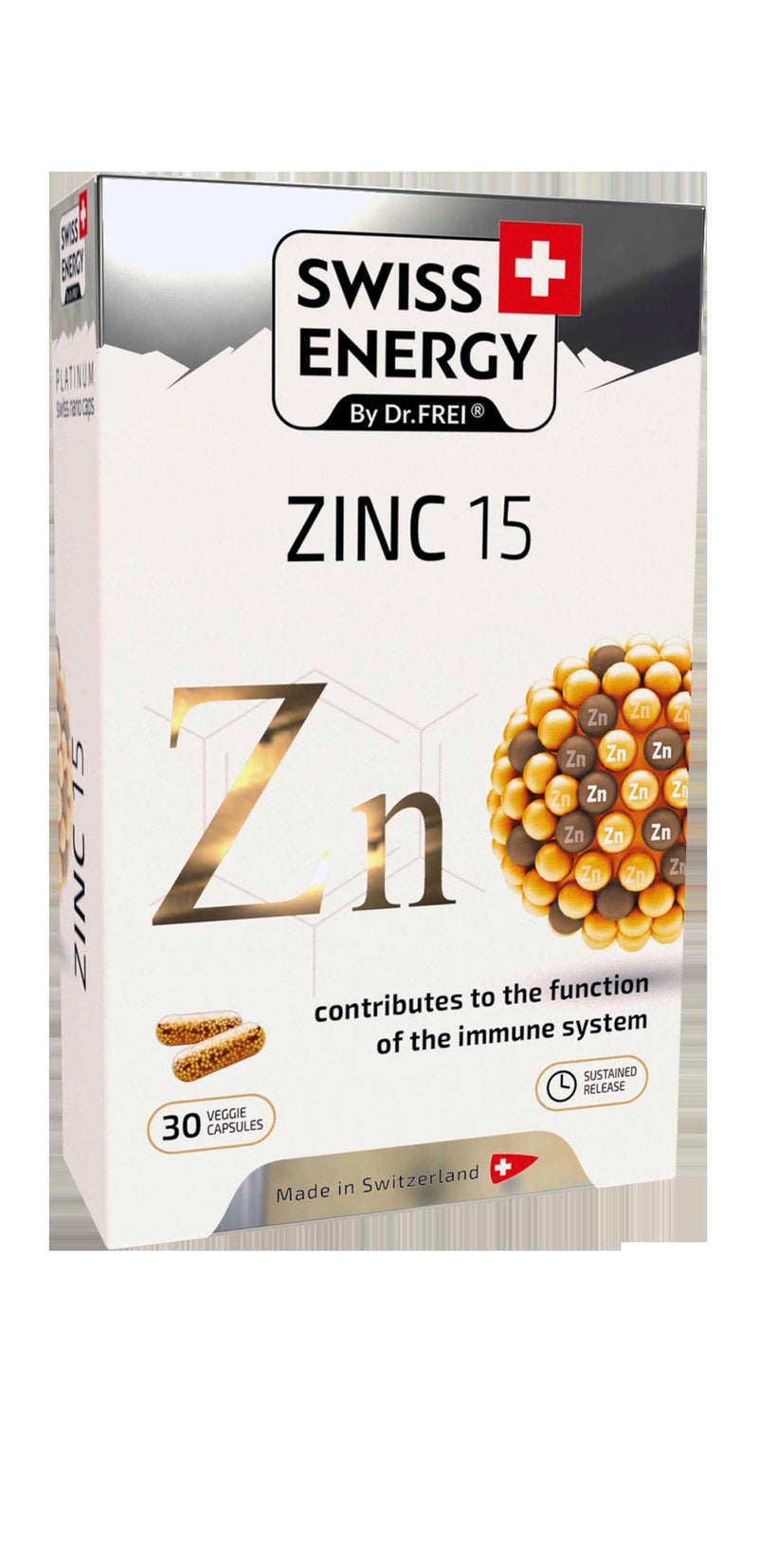 Swiss Energy, ZINC 15, 30 Veggie Capsules blister