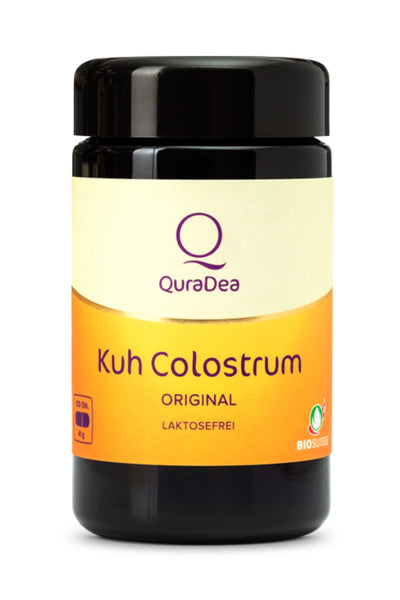 QuraDea Bio Colostrum Specialprobiotika baserad på kokolostrum med 3 sorters enzymer, 120 kapslar