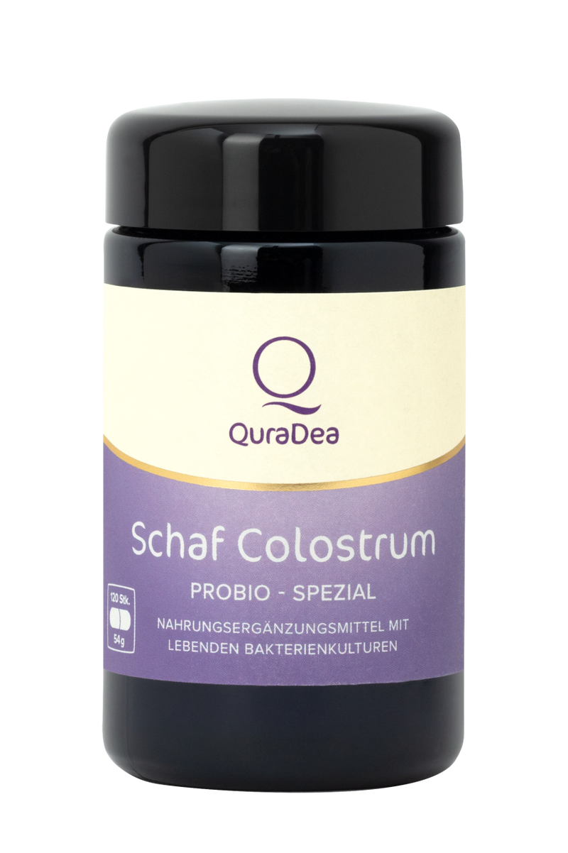 QuraDea Sheep Colostrum ProBio-Special 양 초유 기반 프로바이오틱스, 이눌린 함유, 120캡슐