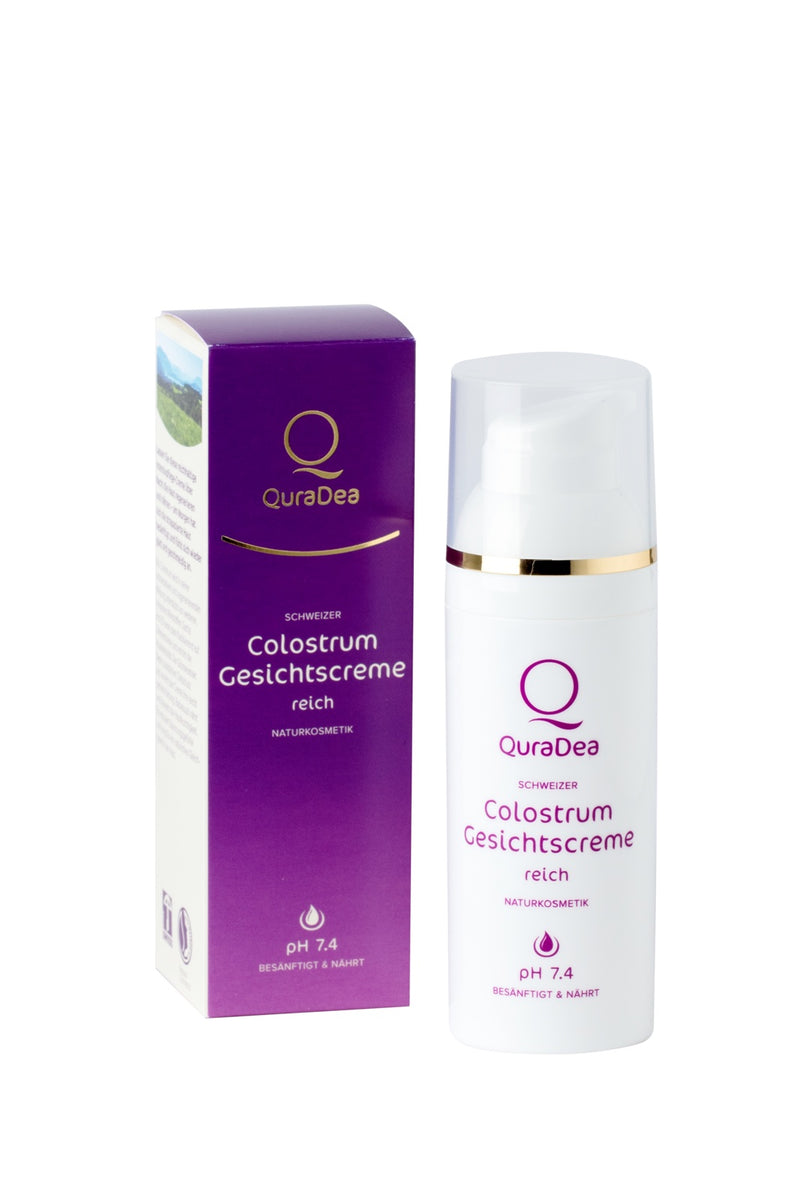 QuraDea Colostrum regenererende nat ansigtscreme med økologisk råmælk, 50 ml.