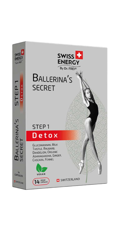 Swiss Energy, Ballerina's secret three-step weight loss programm, Step 1 detox, 14 veggie capsules