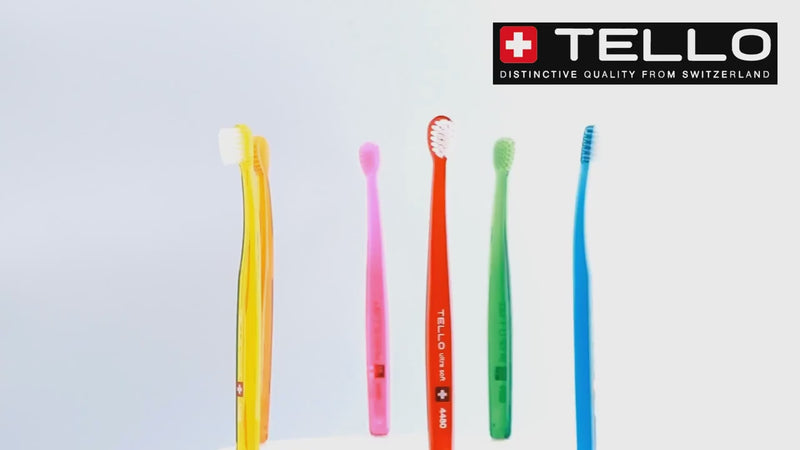 Spazzolino da denti per bambini TELLO Ultra Soft (confezione da 3 pezzi) per bambini dai 6 anni