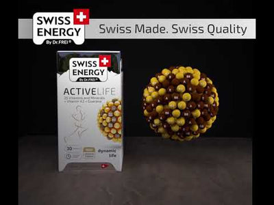 Swiss Energy, ACTIVELIFE 25 비타민 및 미네랄 + 비타민 K2 + 구아라나, 30 서방형 캡슐