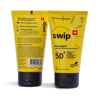 Swip sun cream | sunscreen moisturizing nourishing cream, veggie formula, 75 ml.