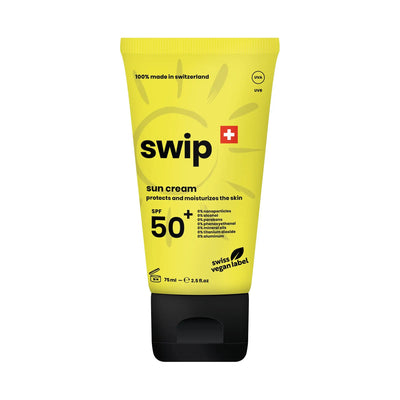 Swip sun cream | sunscreen moisturizing nourishing cream, veggie formula, 75 ml.