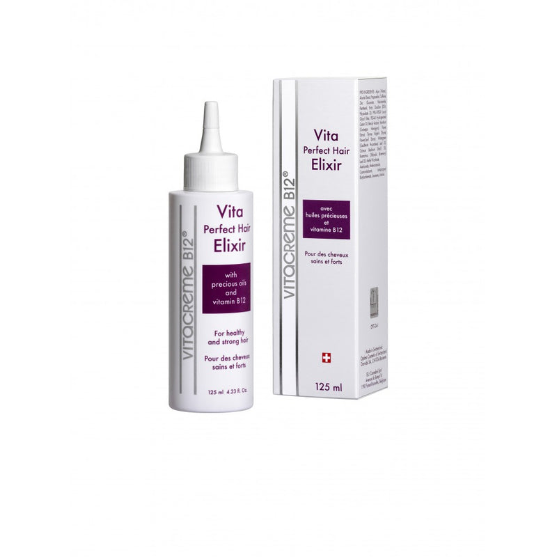 Vitacreme B12 Vita Perfect Hair Elixir regenerating elixir anti hair loss with organic oils and vitamin B12, 125 ml.