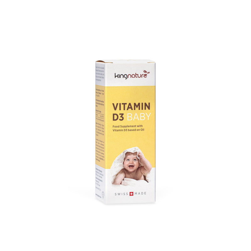 Kingnature Vitamin D3 Baby vitamina D3 per neonati con olio di cocco per ossa, muscoli e denti sani