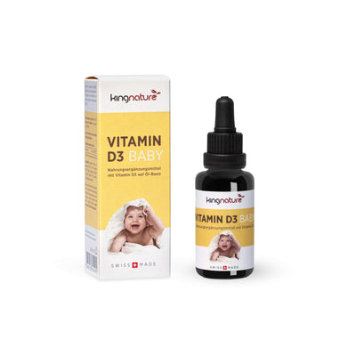 Kingnature Vitamin D3 Baby vitamin D3 for babies with coconut oil for healthy bones, muscles, and teeth