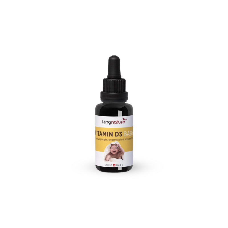 Kingnature Vitamin D3 Baby vitamina D3 per neonati con olio di cocco per ossa, muscoli e denti sani