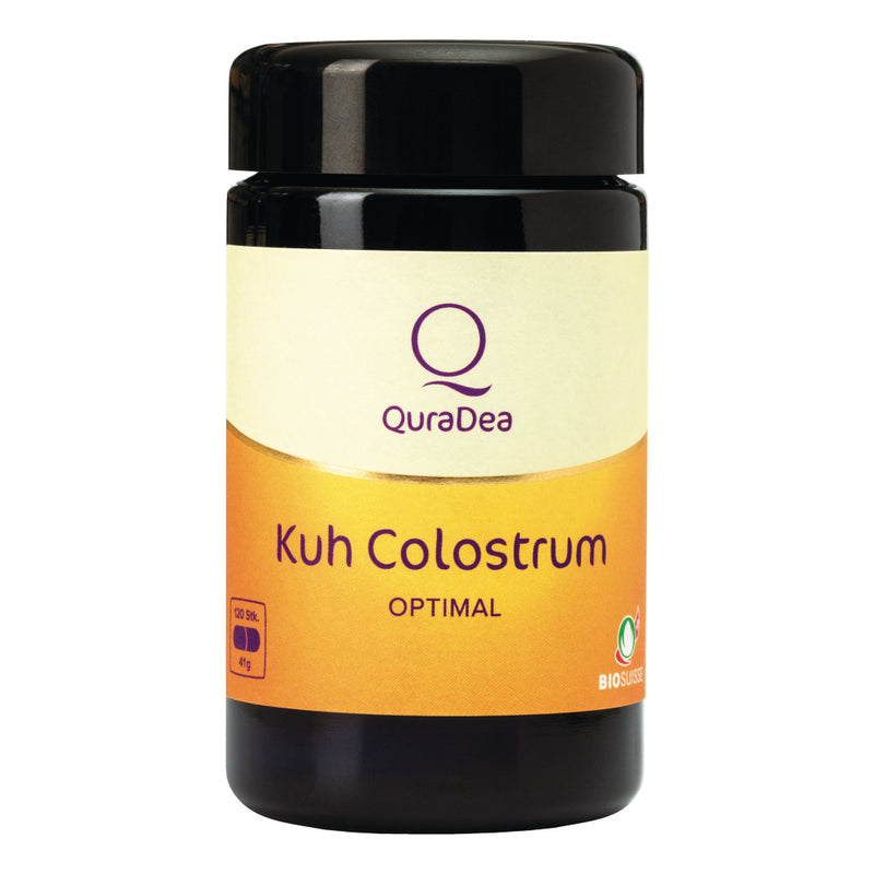 QuraDea Økologisk rå colostrum-baseret probiotika, 120 kapsler